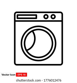 washing machine icon vector. electric appliances icon line style.