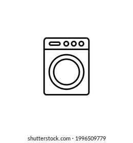 washing machine icon vector. electric appliances icon line style. washing machine isolated icon. simple element illustration from cleaning concept icons.