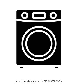 washing machine icon vector. electric appliances icon glyph style