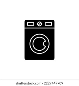 washing machine icon vector. electric appliances icon line style on white background