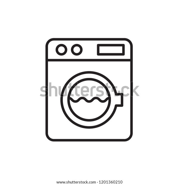 washing machine icon vector. electric appliances\
icon line style