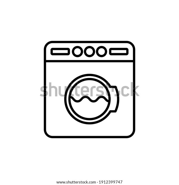 washing machine icon vector. electric appliances\
icon vector.