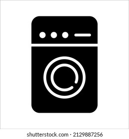 washing machine icon vector. electrical equipment line style icon, on white background, eps 10.