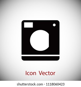 Washing machine icon, Vector EPS 10 illustration style