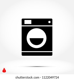 Washing machine icon, 

Vector EPS 10 illustration style