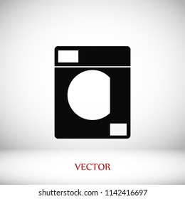 Washing machine icon, Vector EPS 10 illustration style