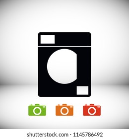 Washing machine icon, Vector EPS 10 illustration style