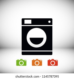 Washing machine icon, 

Vector EPS 10 illustration style