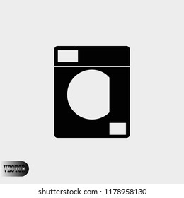 Washing machine icon, Vector EPS 10 illustration style