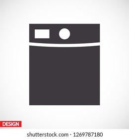Washing machine icon. Vector  Eps 10 