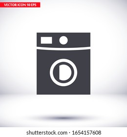  Icono de lavadora. Vector Eps 10 Lavado plano en casa