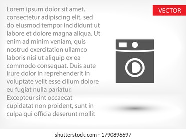 Washing machine icon. Vector  Eps 10 Flat Design wash home housework 