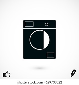Washing machine icon, Vector EPS 10 illustration style