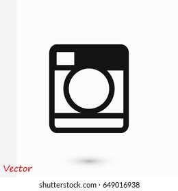 Washing machine icon, Vector EPS 10 illustration style