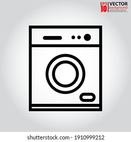 Washing Machine icon vector. Eps10 vector illustration.