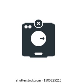Washing machine icon vector. Flat icon illustration
