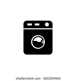 icono de la lavadora, vector, diseño de estilo glifo