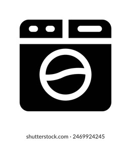 washing machine icon. vector glyph icon for your website, mobile, presentation, and logo design.