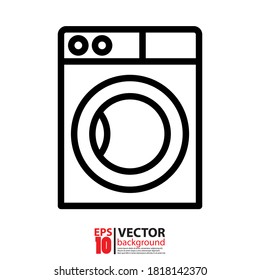 Washing Machine icon vector. Housekeeping Elements Icon. Eps10 vector illustration.