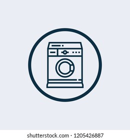 Washing machine icon. Vector illustration