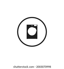 Waschmaschinensymbol. Vektorgrafik für Grafikdesign, Web, UI, App.