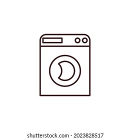 Icono de lavadora. Ilustración vectorial para concepto móvil y diseño web.