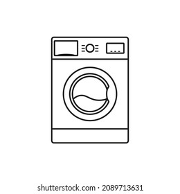 Washing machine icon. Vector illustration. Line style.