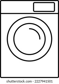 Icono de lavadora en ilustración vectorial