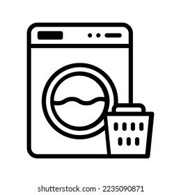 Washing Machine icon vector illustration logo template isolated on white background