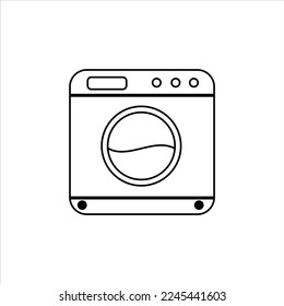 Ilustración vectorial de icono de la máquina de lavado gráfico sobre el fondo y el vector de icono