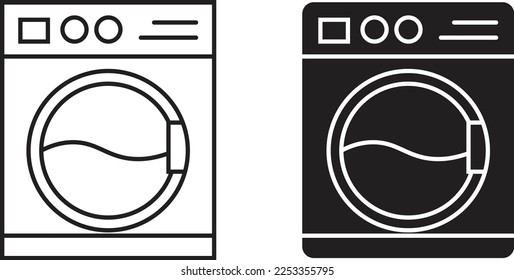 lavadora Icono Vector ilustración en fondo blanco. lavadora Icono Estilo de diseño plano, símbolo plano Ilustración vectorial. icono vectorial para aplicaciones, sitios web y logotipos, plantillas.


