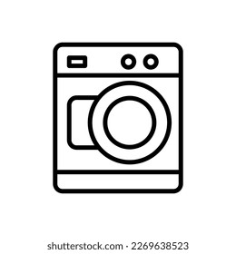 Washing machine Icon Vector. illustration on white background..eps