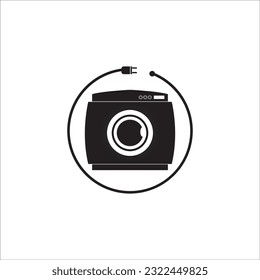 WASHING MACHINE ICON VECTOR ILLUSTRATION SYMBOL DESIGN