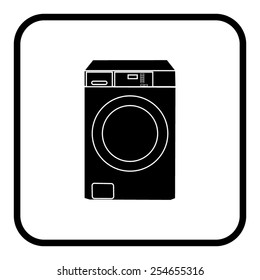 Washing machine icon, vector illustration