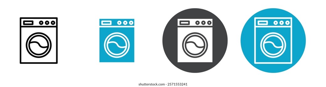 washing machine icon Vector illustration in black