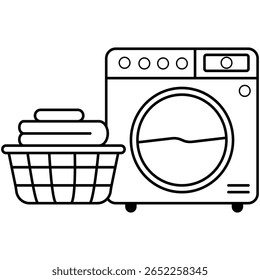 Washing Machine icon vector illustration logo template isolated on white background