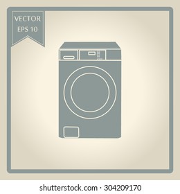 Washing machine icon , vector illustration 