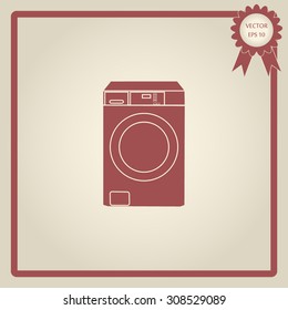 Washing machine icon , vector illustration 