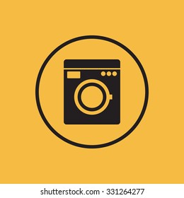 Washing machine icon. Vector illustration.