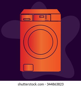 Washing machine icon , vector illustration 