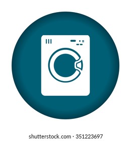 Washing machine icon. Vector illustration eps 10.