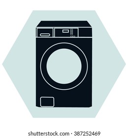 Washing machine icon , vector illustration 