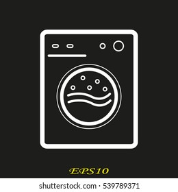 washing machine, icon, vector illustration EPS 10