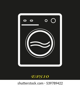 washing machine, icon, vector illustration EPS 10