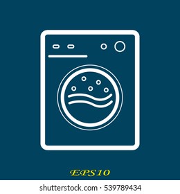 washing machine, icon, vector illustration EPS 10