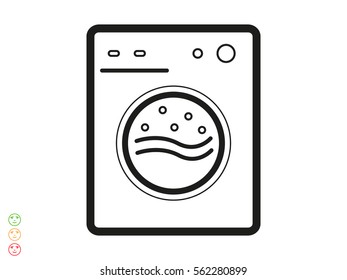 washing machine, icon, vector illustration eps10