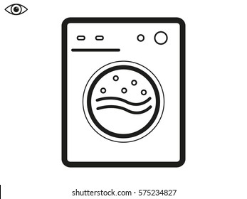 washing machine, icon, vector illustration eps10