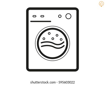 washing machine, icon, vector illustration eps10