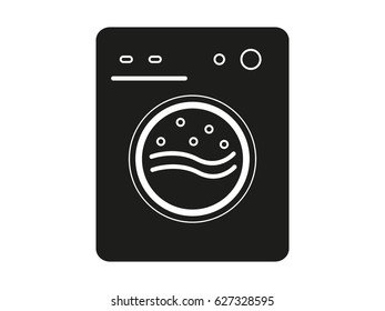 washing machine, icon, vector illustration eps10