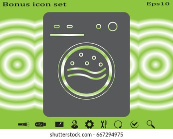 washing machine, icon, vector illustration eps10